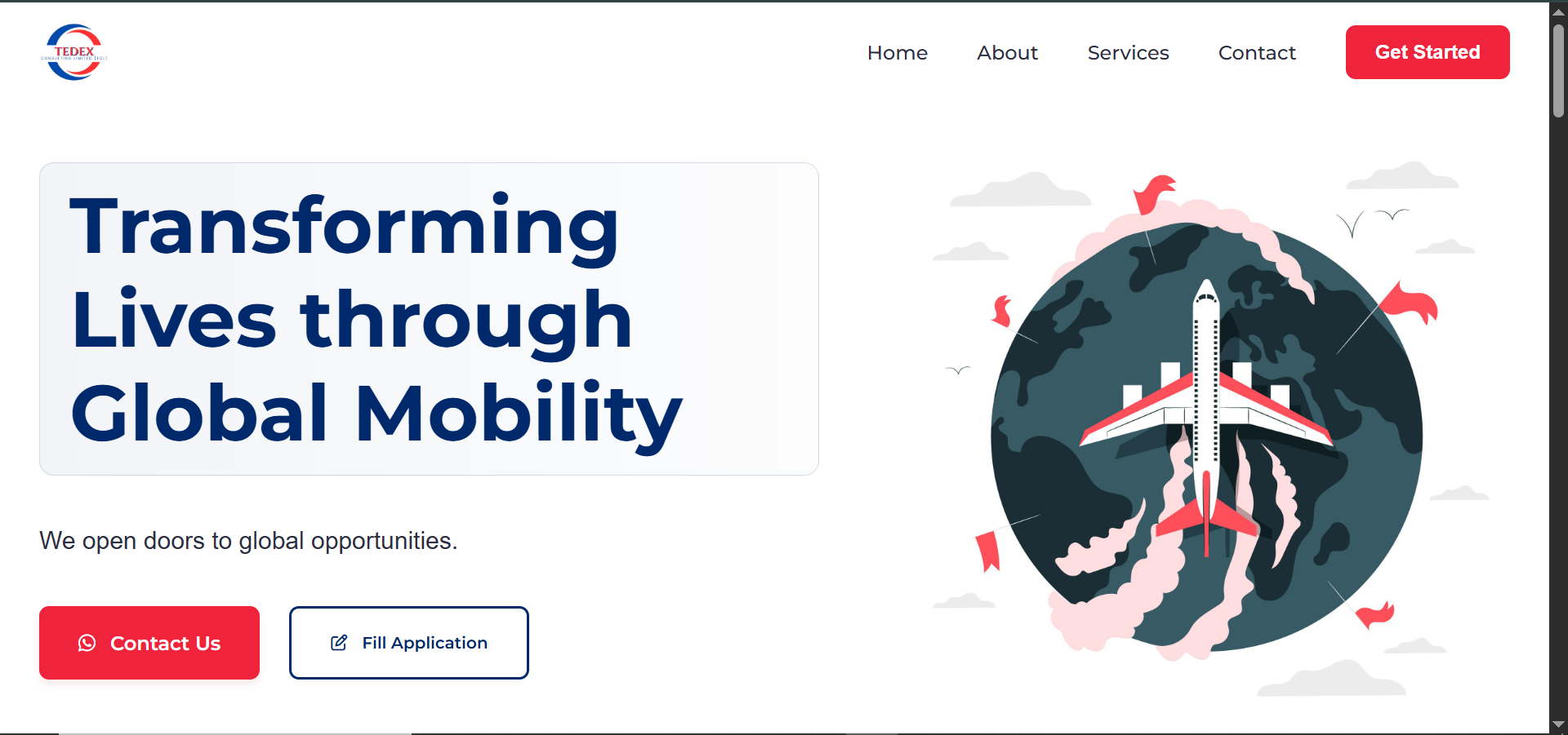 Tedex travel Agency Website